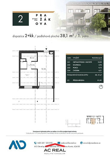 BD Pražákova půdorys