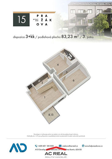 BD Prazakova půdorys